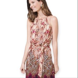 White House Black Market Black and Pink Dress